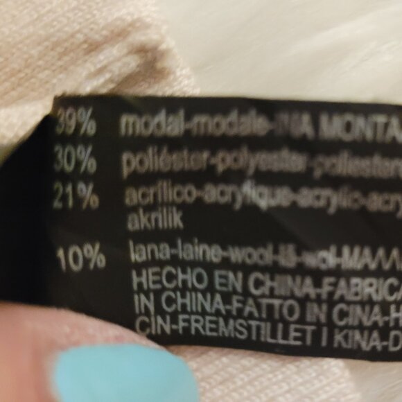 ZARA Long Sleeve Light Mock Neck Sweater EUC - Picture 5 of 5